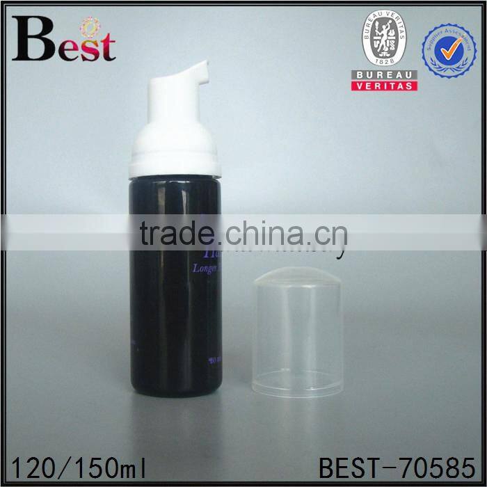 2017 new wholesale 120ml 150ml plastic spray bottle black color plastic spary bottle round shape spray plastic bottle