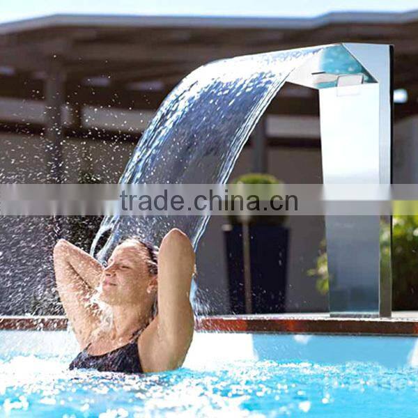 Strong power massage stainless steel spa shower goose ,snake shape garden pond waterfall,protable curtain for outdoor pool