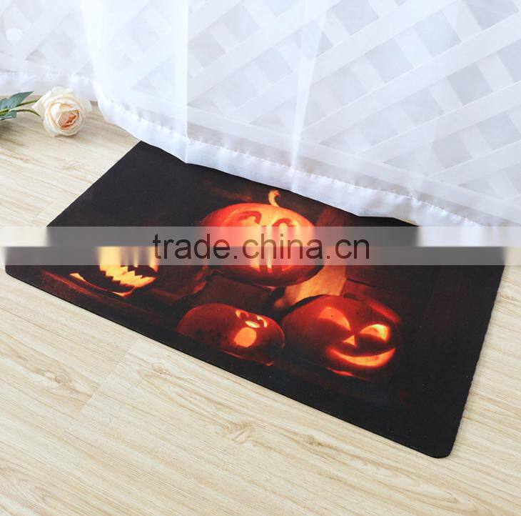 custom logo printed fabric rubber door mat soft floor mat