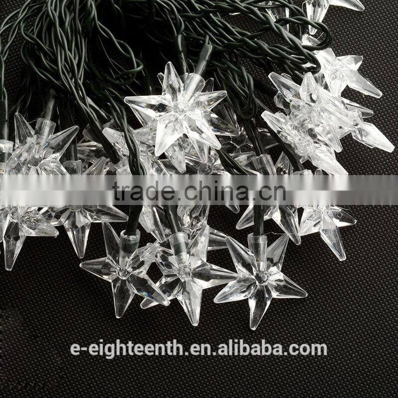 2016 new hot sale Sunniemart 20 LED Solar Powered Star Globe White String Light for Garden Chrismas