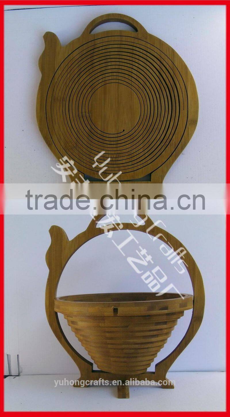 2014 new bamboo foldable basket