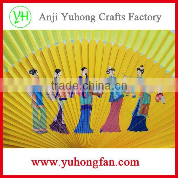 Customized High-grade bamboo hand held fan