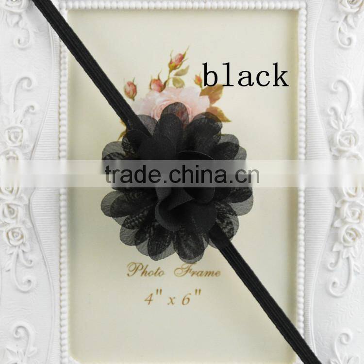 2015 Girl's Head Accessories Turban Headband Baby Flower Elastic Hairband Daisy Flower Lace Headband For Kids
