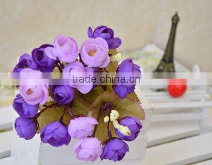 Silk flower bouquet, decorative artificial flower