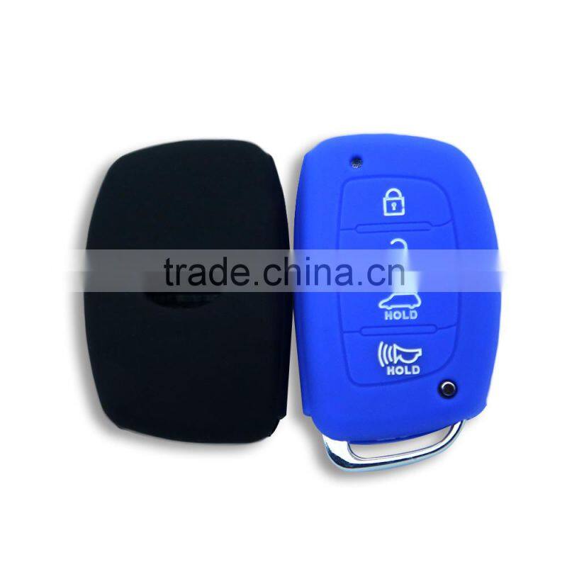 New design factory price silicone car key cover for Hyundai with 3 button