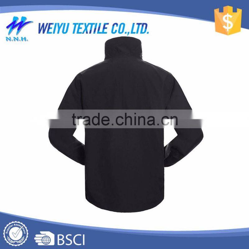 wholesale waterproof black blank windbreaker jacket