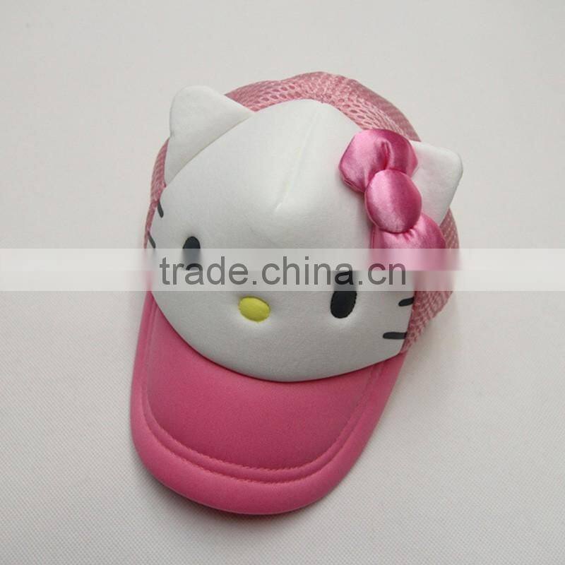 Hello Kitty Trucker Baby Hat Mesh Cap With Ears For Children