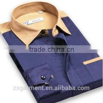 ZX OEM Mens Dress Shirts Italian style mens shirt with custom label