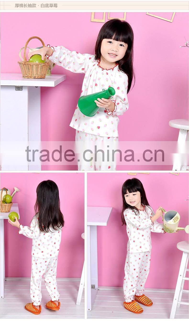 children cotton warm sleepwear family pajamas