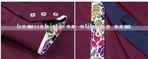 New Italian designs man dress shirts fashion man shirts double collar shirts wine