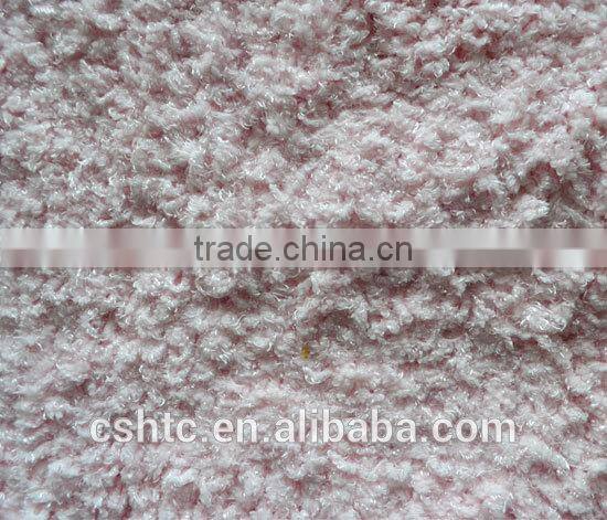 luxury acrylic slub yarn carpet solid color bar fleece carpet