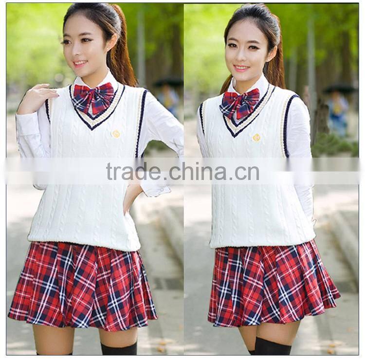 Custom Stylish japanese girl high school uniform Vest