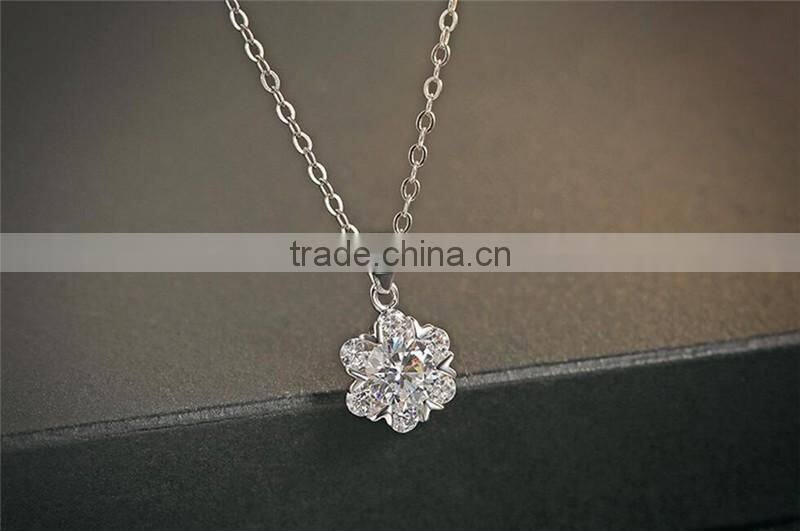 925 sterling silver pendant women snowflake necklace pendant