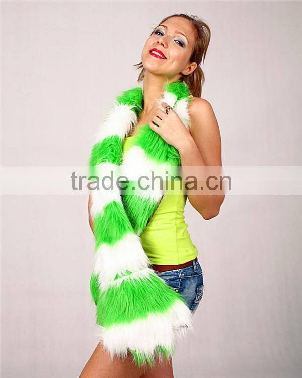 Custom fashionable boa cashmere mink fur scarf