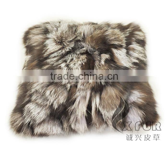 CX-D-33 Genuine Fox Fur Floor Cushion Covers/ Pillow case