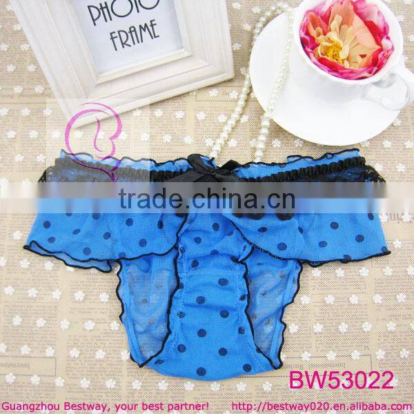 Cute pink transparent polka dot panties