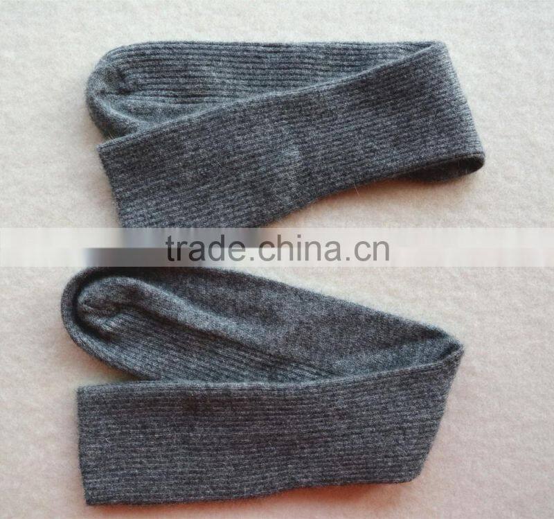 Alibaba China wholesale mens long cashmere flat and rib knit socks