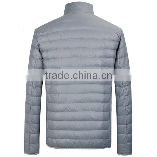 2015 Fashion Design Waterproof Ultra Light Foldable Men Down Jacket For Winter