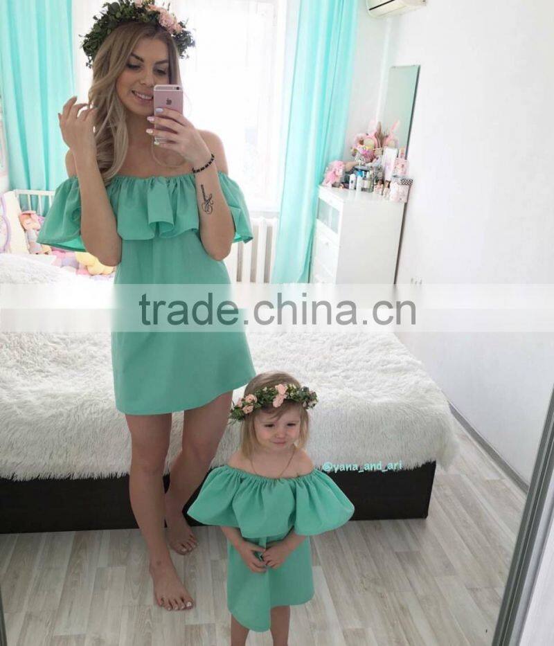 2017 Mother And Daughter Matching Dresses Plus Size Dress Party Frock Designs