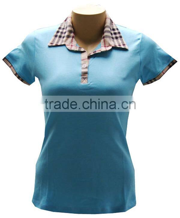 fashion cheap women's polo shirt with embroidered