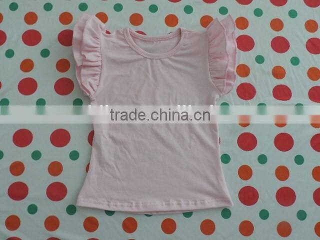 wholesale 2017 baby girls clothing solid color flutter icing shirts summer hot clothes children girl