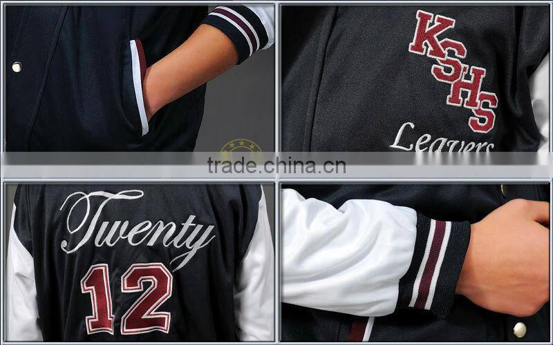 Customize Mens Custom Made Winter American Letterman Cheap Varsity Baseball College High School Uniforms Bomber Jacket Man