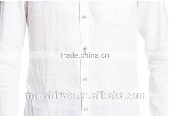 2016 fashion men's 100% hemp shirt