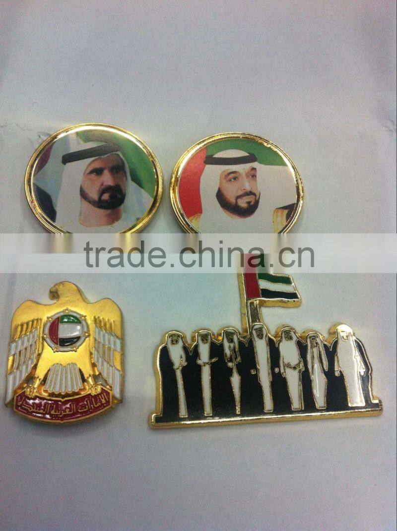 Custom Metal Magnet Badge,UAE Badge for National Day