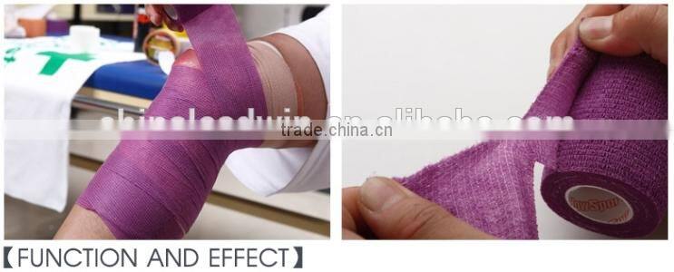 Certificated Non Woven Colorful Self Adhesive Elastic Bandage For People And Pet Use