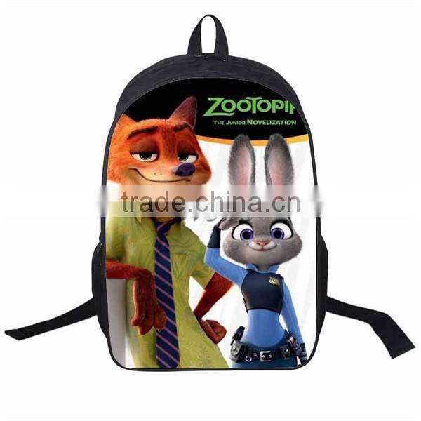 Latest Zootopia school bag Popular Movie school backpacks Wholesale Lovely school bag for kids