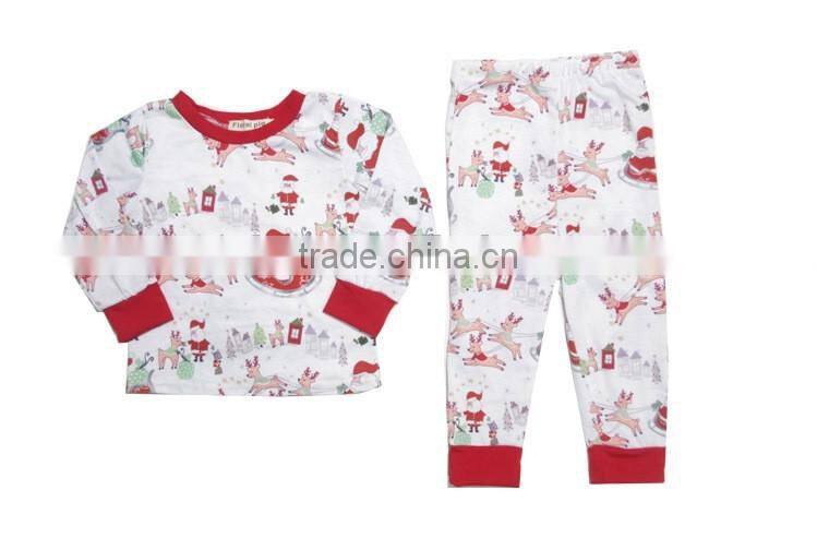 Sexual girls and boy image children outfits 100% cotton ruffles baby girl outfits clothing newborn christmas pajamas