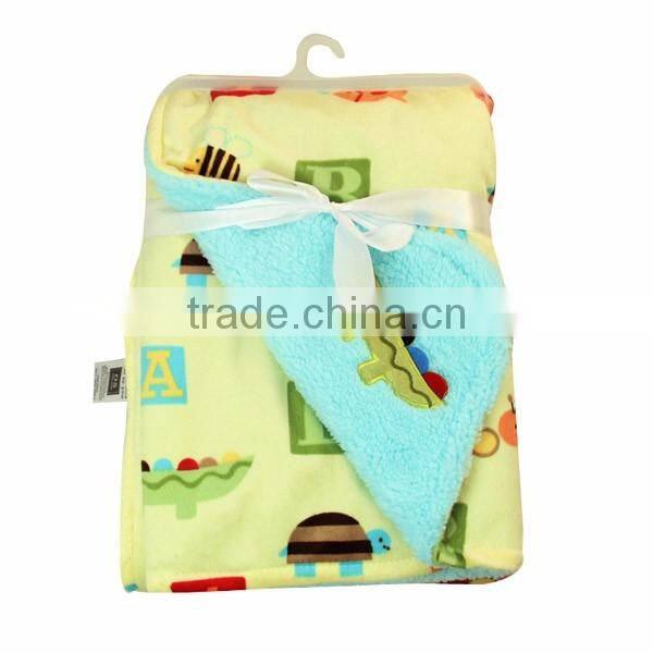 fashionable design soft touch animal baby blanket