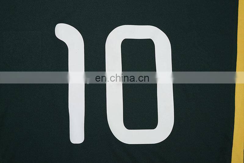 YS-YXL black and golden striped new soccer player jersey