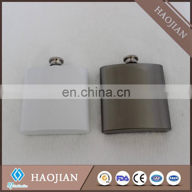 sublimation white color stainless steel hip flasks Wine Pot