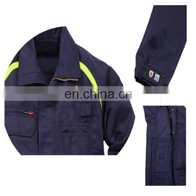 Arc flash protective flame resistant jacket suit in electrical shock proof flame retardant workwear clothing