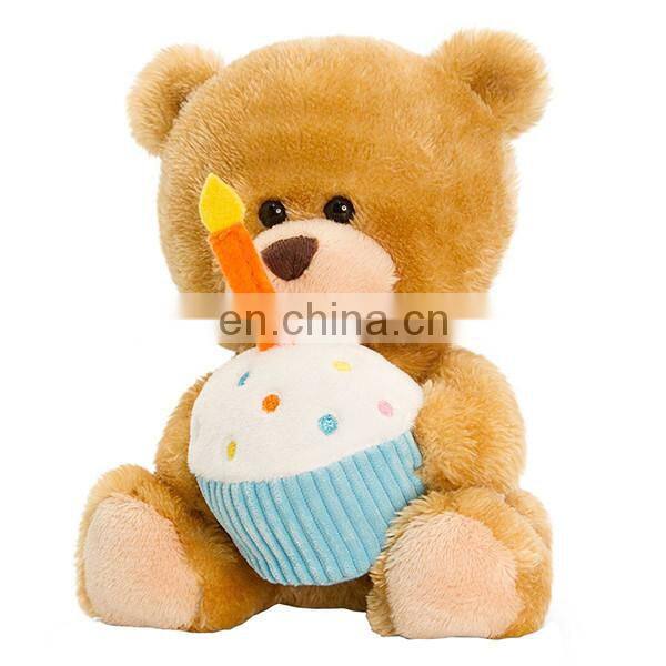 Beautiful Kids Happy Birthday LED Night Light Stuffed Soft Plush Toy Custom Teddy Bear