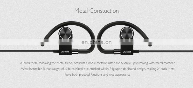Wavefun X-Buds Metal bluetooth headsets wireless earbuds CSR8645 magnet headphone APT-X tec sweatproof earphone 8hrs music time