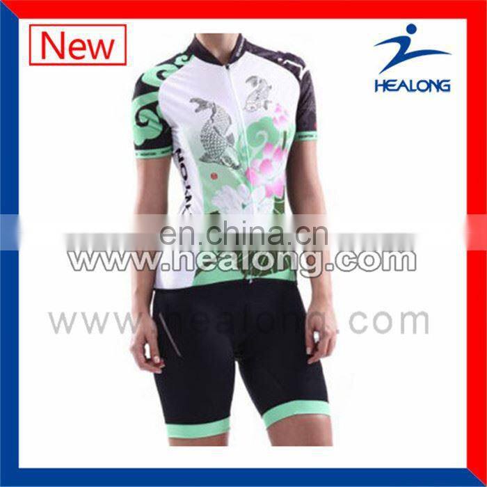Healong Digital Printing Retro Customized Bicycle Wear