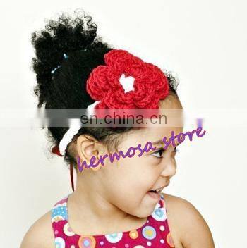 2014 Crochet Newborn Baby Headband With Flowers Photo prop