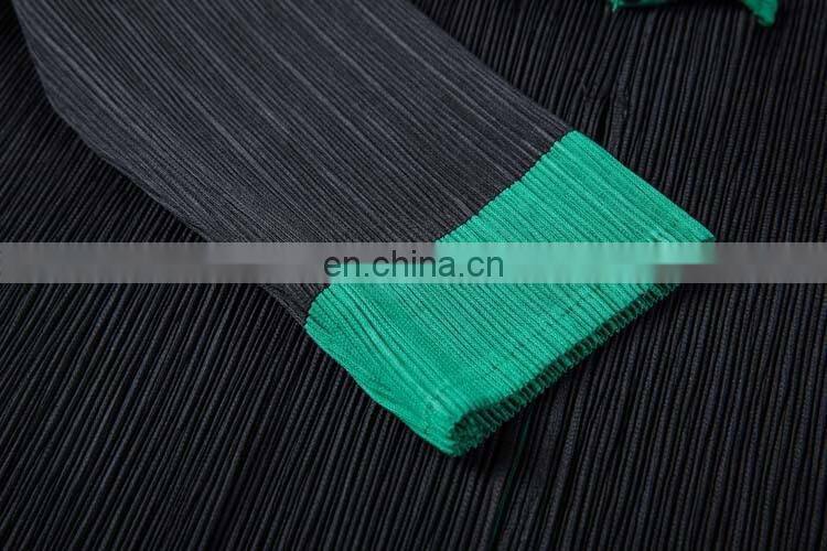 2017 casual style ladies two tone color blocked dress