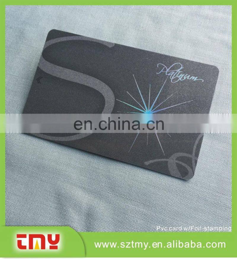 Nice printing plastic club card with foil stamping