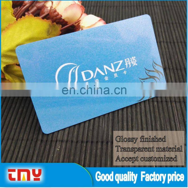 Good Quality Transparent Material Pvc Business Card