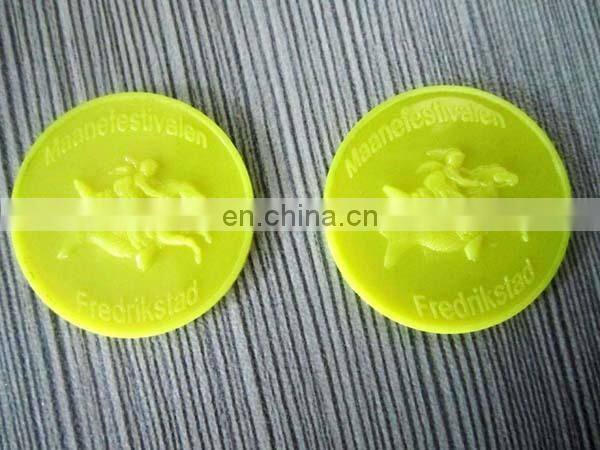 Chirstma gifts embossed plastic token coin