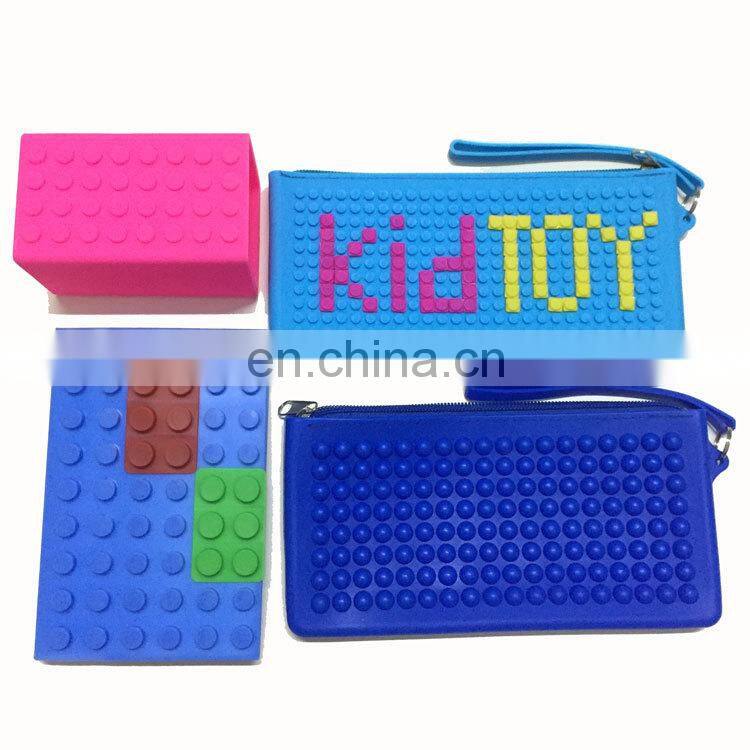 Silicone Zip Pouch Wallets Coin Purse Bags Pencil Case Gifts Box Women Travelling Pouch