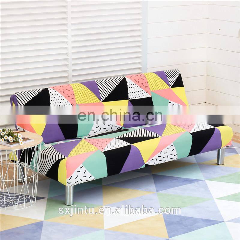 L Shape Protective Home Stretch Sofa Covers Bed Cover Futon Slipcover Full Folding Elastic Armless Sofa Protector Cover
