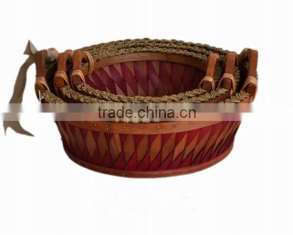 inexpensive wicker tray basket