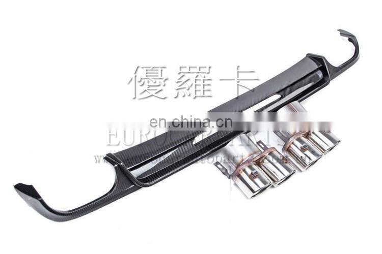 S-CLASS W222 S63 S65 B style carbon fiber rear diffuser with exhaust tips