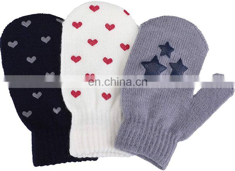 Soft Functional Winter Knitted Gloves, Stretch Magic Mittens for Children Kids