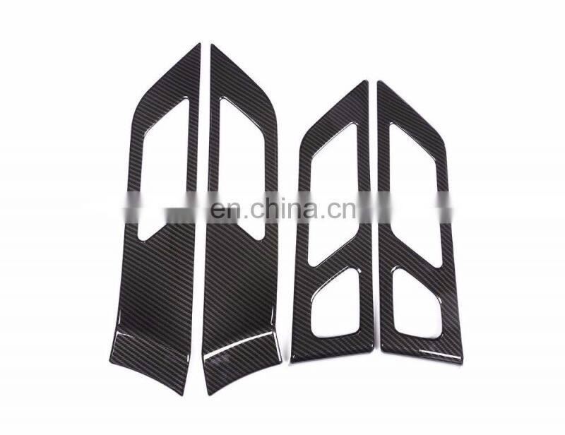 4Pcs Carbon Fiber Style Door Handle Panel Cover Trim For Jaguar XF XFL Car Accessory