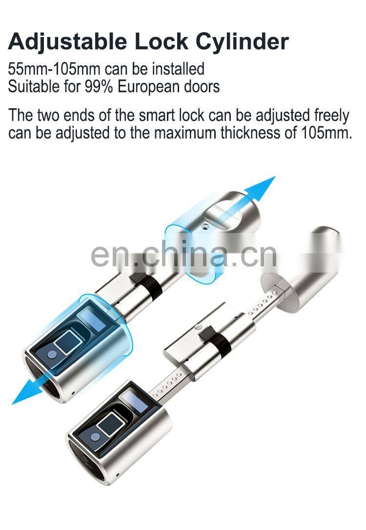 WE.LOCK new design smart security ttlock wifi control fingerprint door handle lock